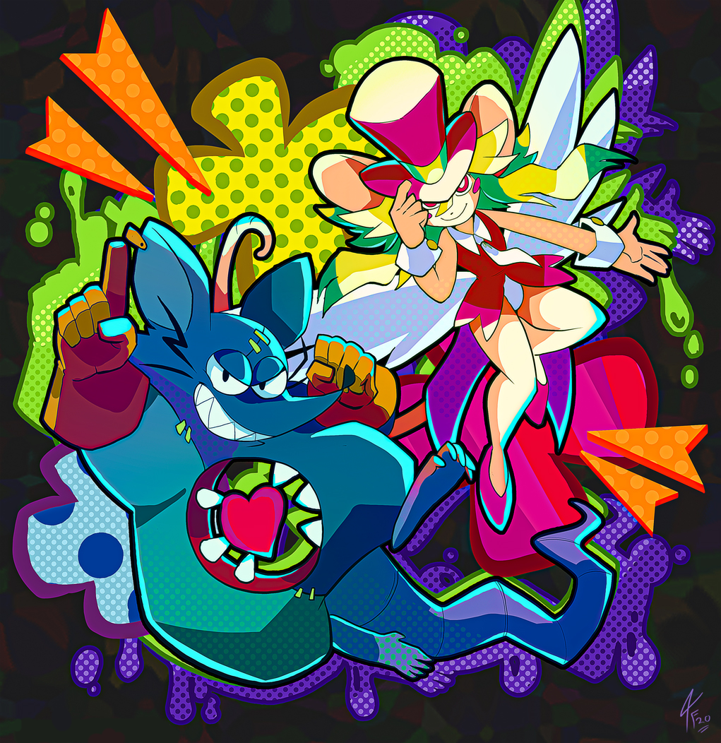 A commission I made for a private person who wanted me to draw fan art of Mad Rad Dead