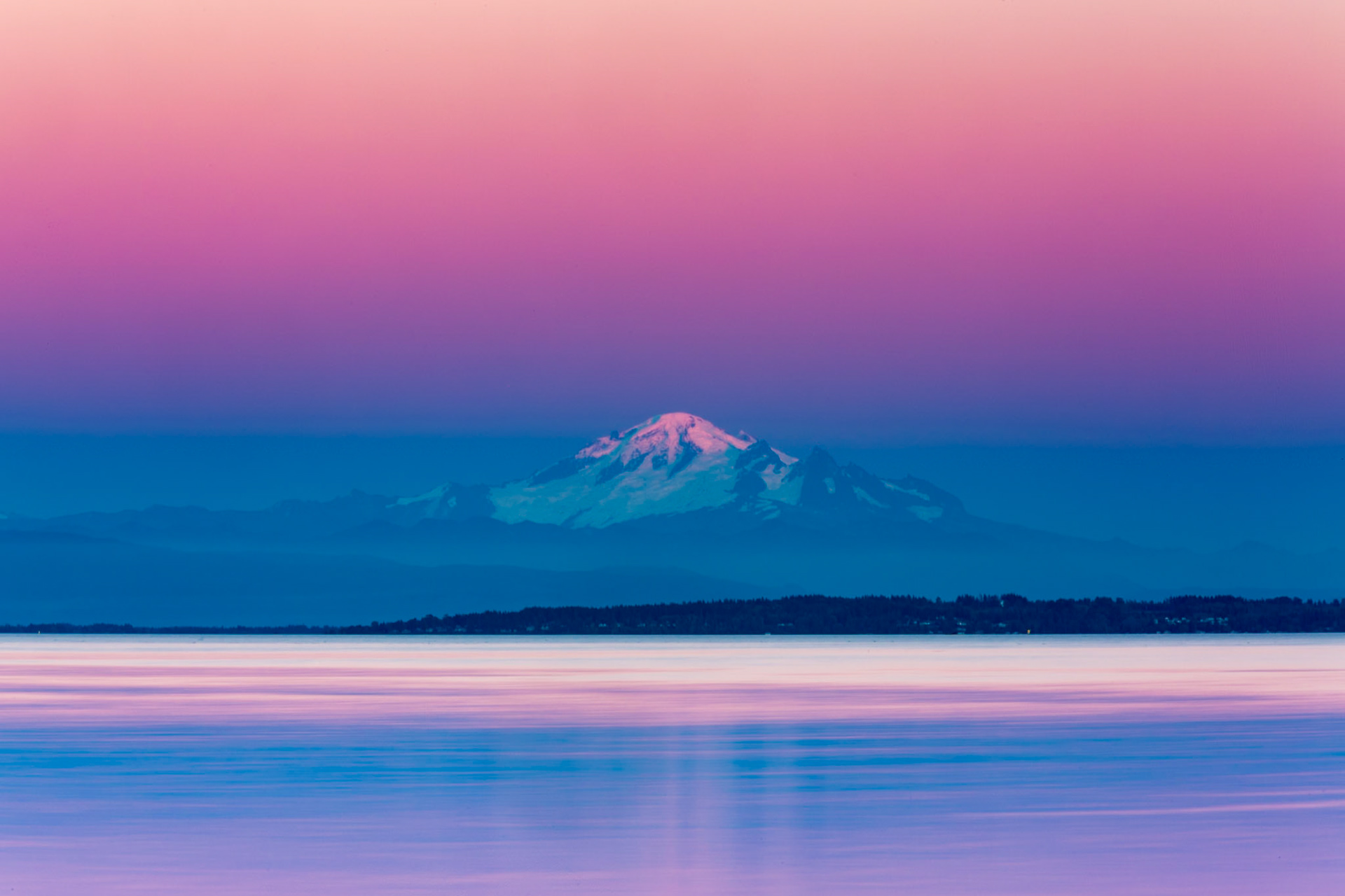 Mount Baker at sunset.