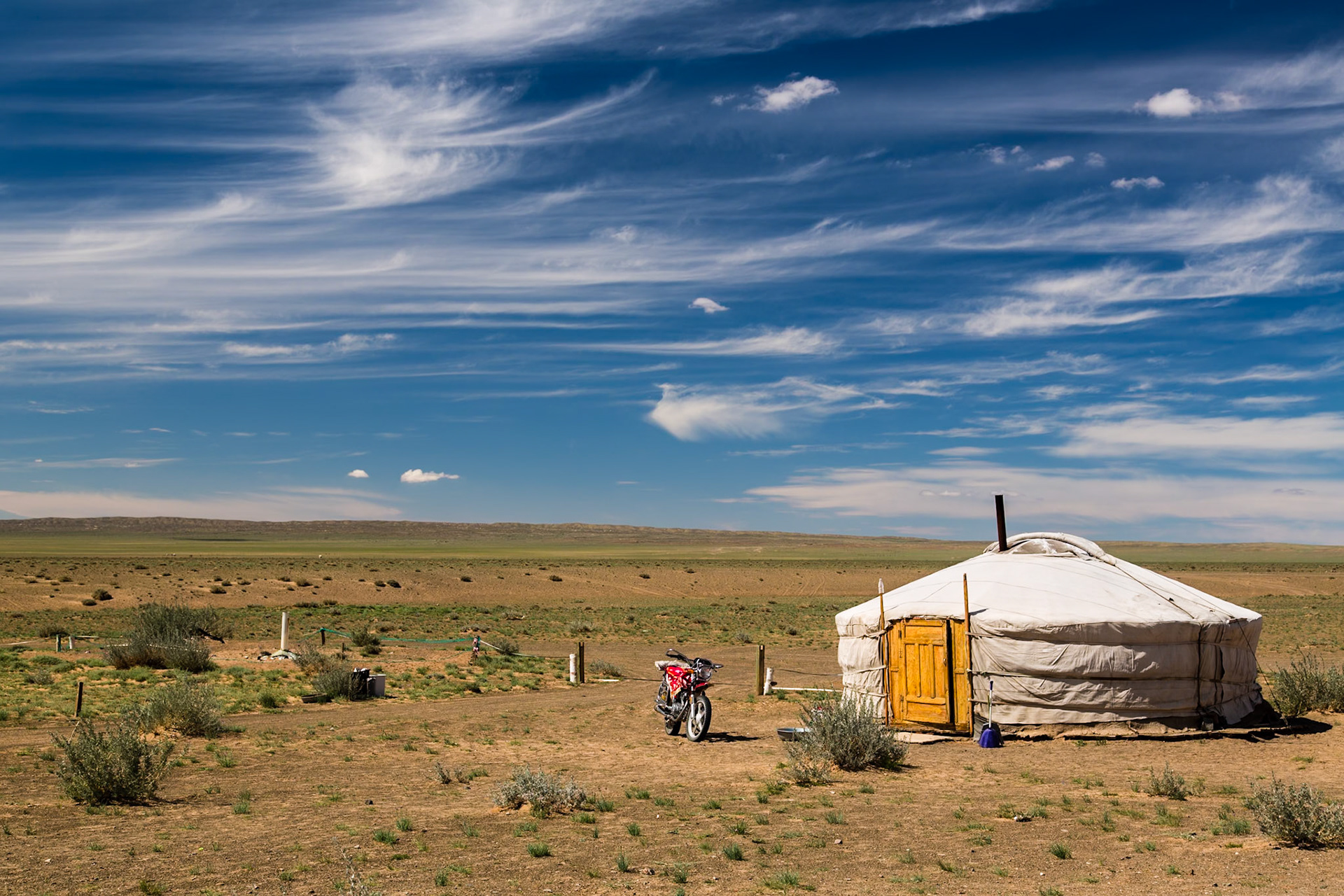Ger on the Gobi Desert.