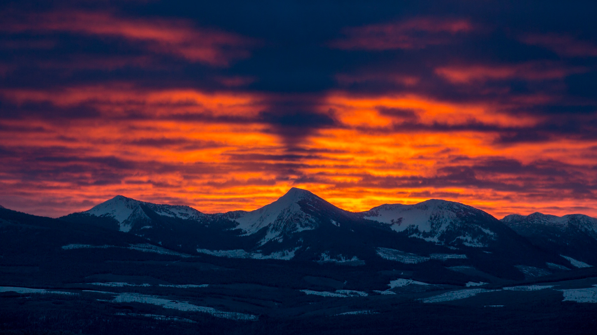 Sunrise at Big White Ski Resort.