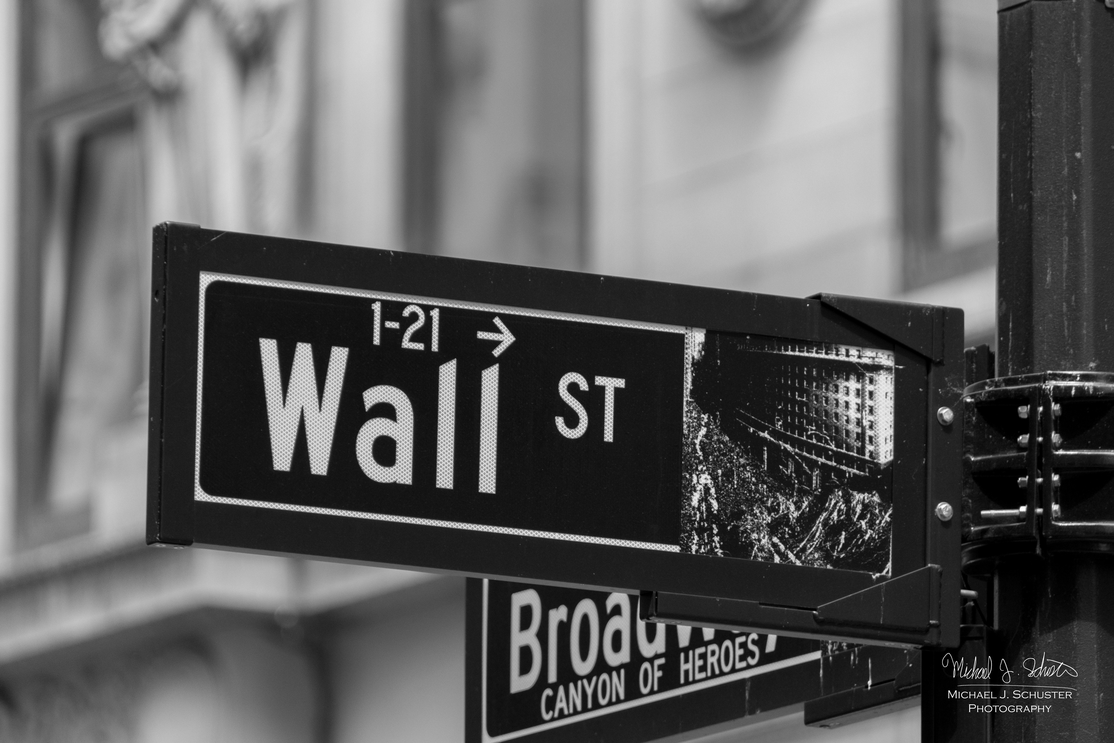 Corner of Wall St. and Broadway, NYC, 2016