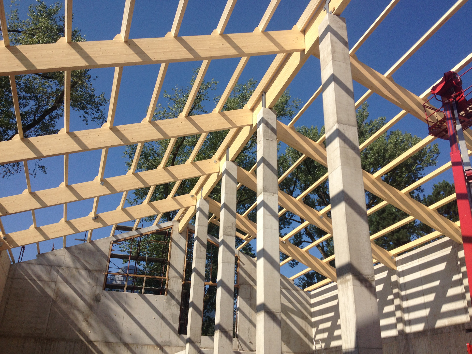 Dachstuhl Erneuerung der Firma Komperdell in Mondsee, Salzburg Umgebung.