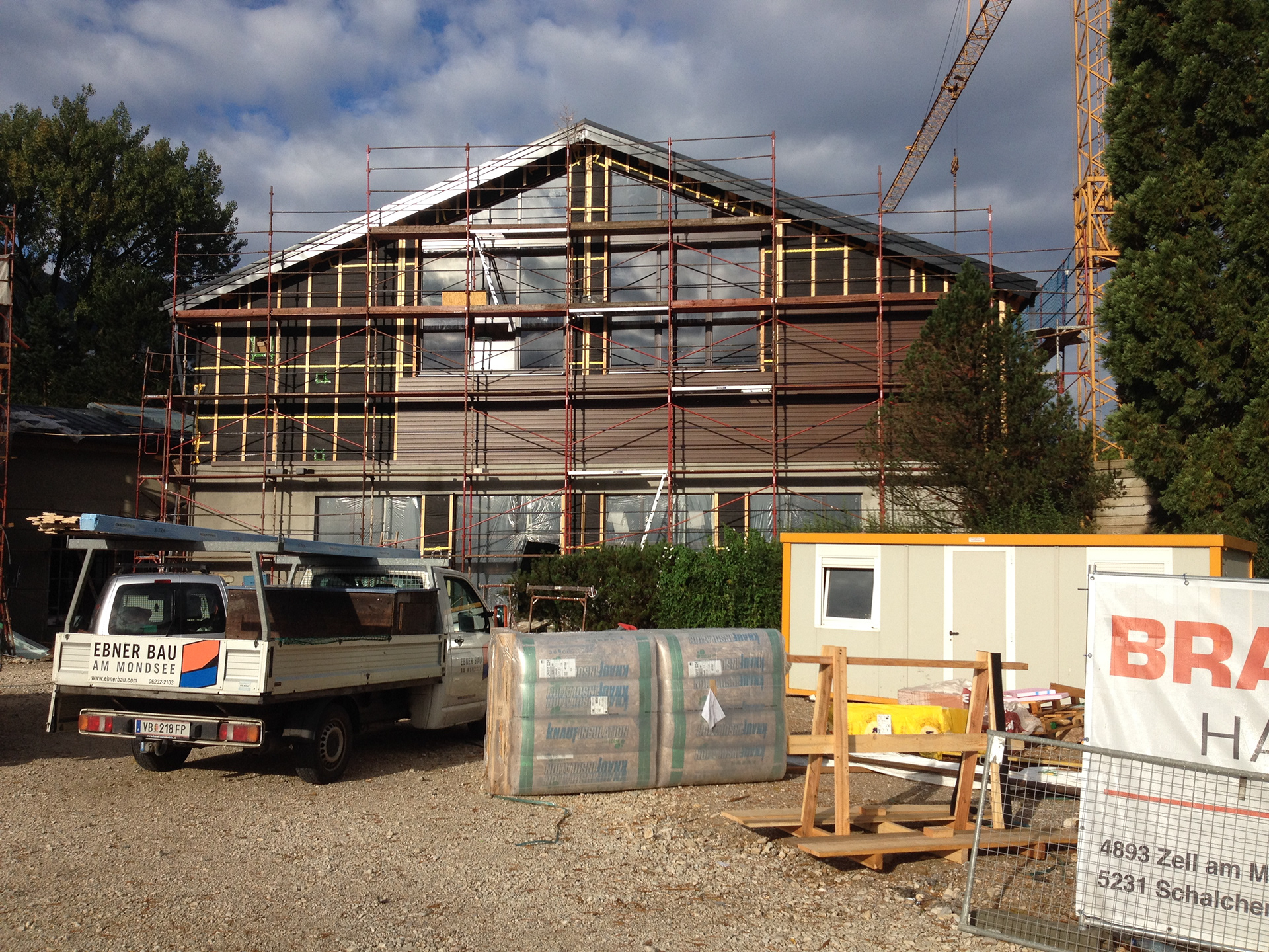 Baustellen der Firma Komperdell in Mondsee, Salzburg Umgebung.