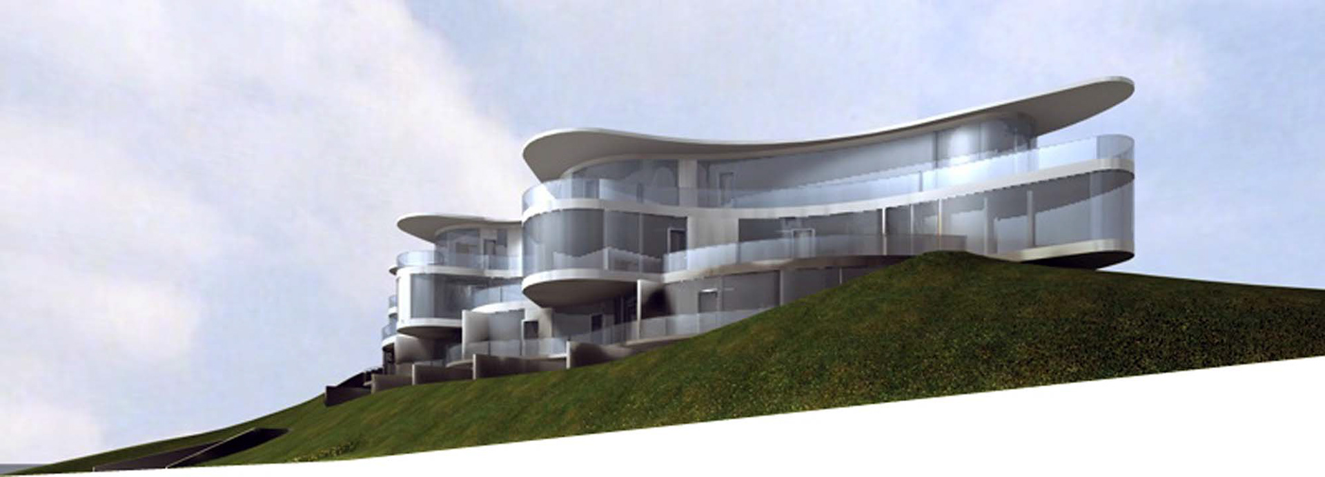 Rendering des Wohnbaus mit 13 Wohnungen in der Stadt Salzburg von Architekt Spraiter.