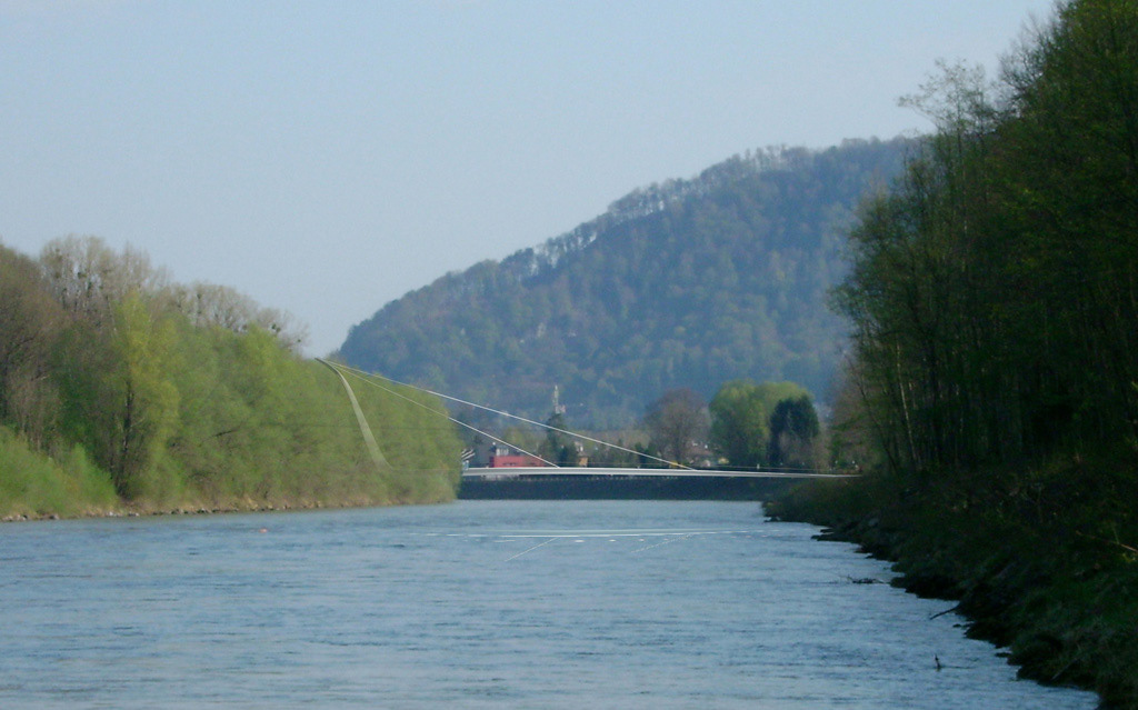Wettbewerbsbeitrag für den Salzachsteg in Salzburg Umgebung, Salzburg Süd vom Architekturbüro Geistlweg.