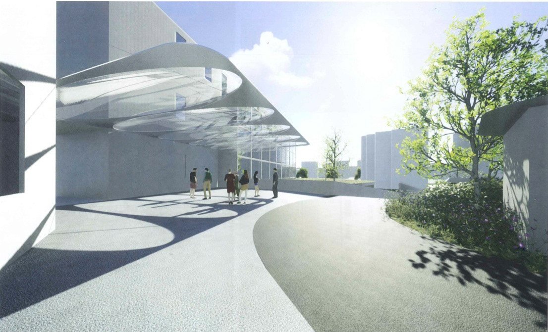 Vorschlag für einen neuen Eingang beim Krankenhaus Barmherzige Brüder, in der Salzburger Altstadt.