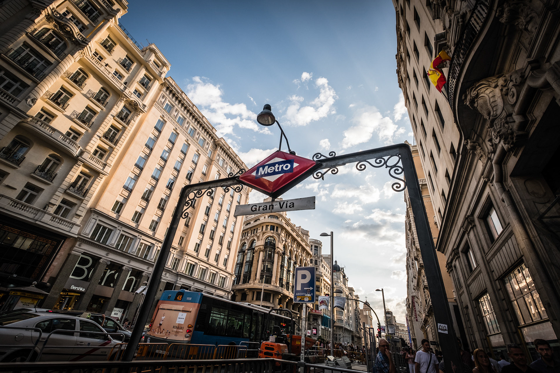 Gran Via Metro Station at Madrid, Spain.