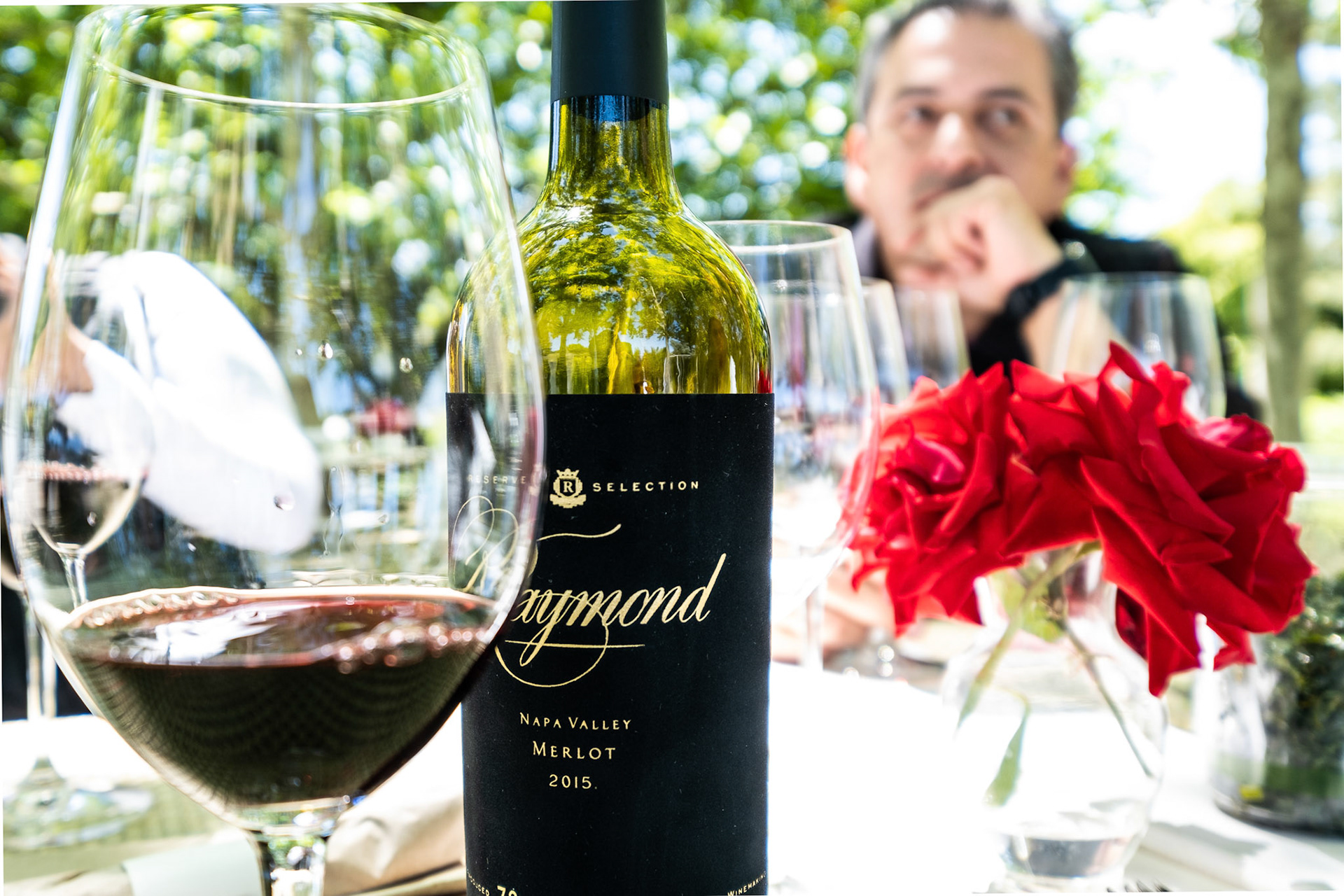 Wine tasting at Raymond Vineyards. Raymond Vineyards has over 300 acres of estate vineyards in the Napa Valley, in 3 locations. California.