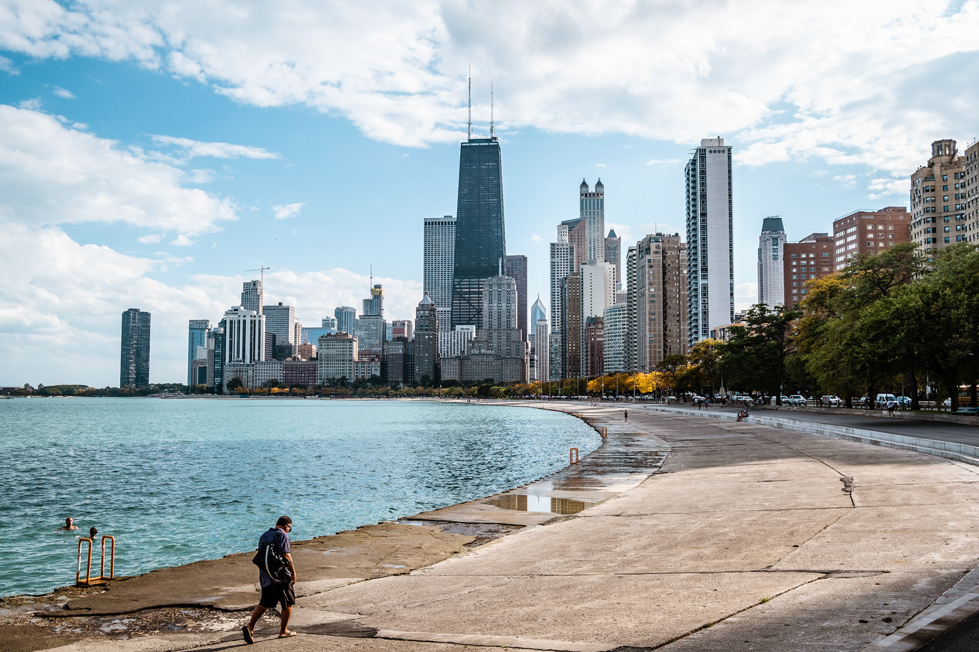 A view of chicago from Chess Pavilion.