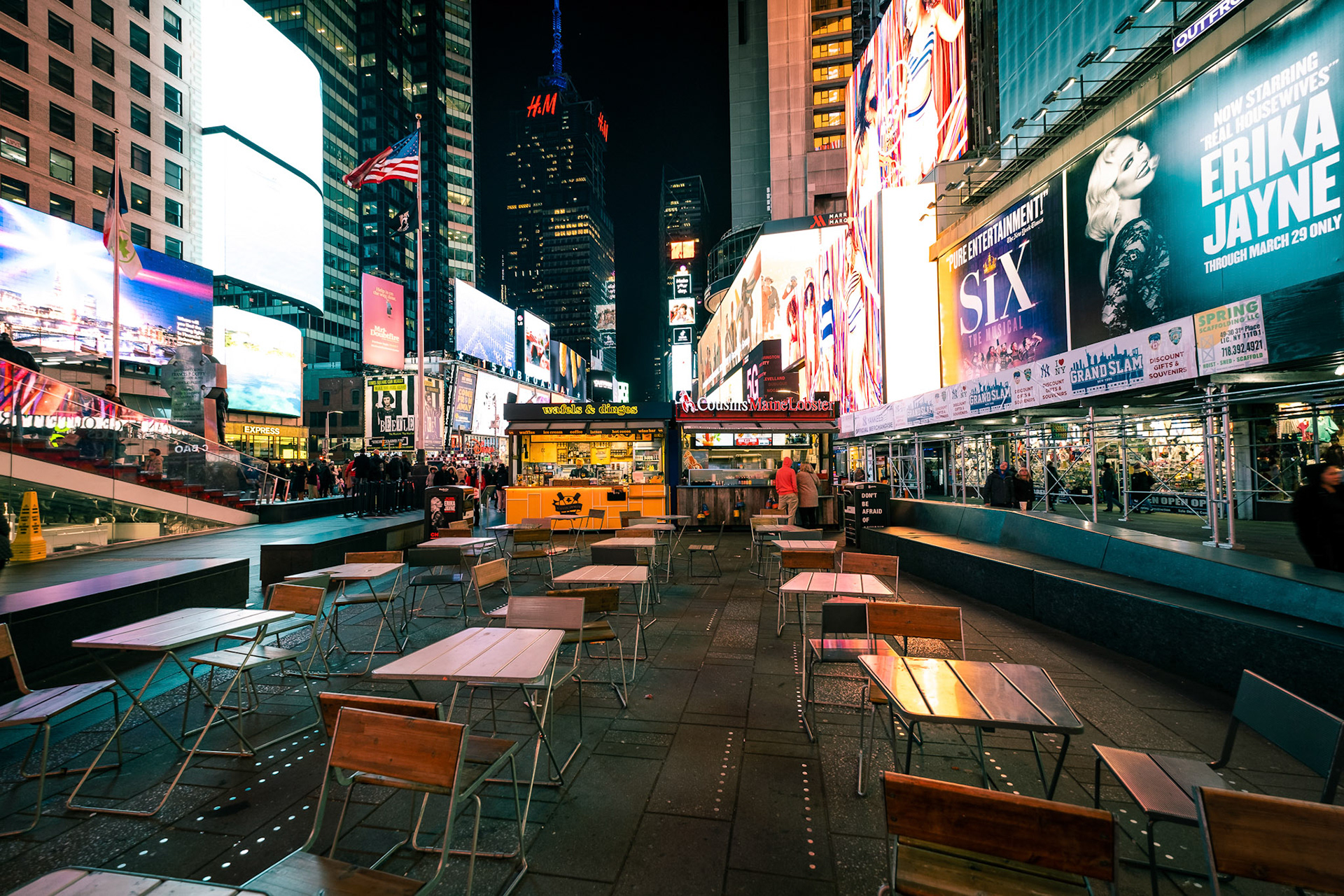 Food trucks at Times Square, New York