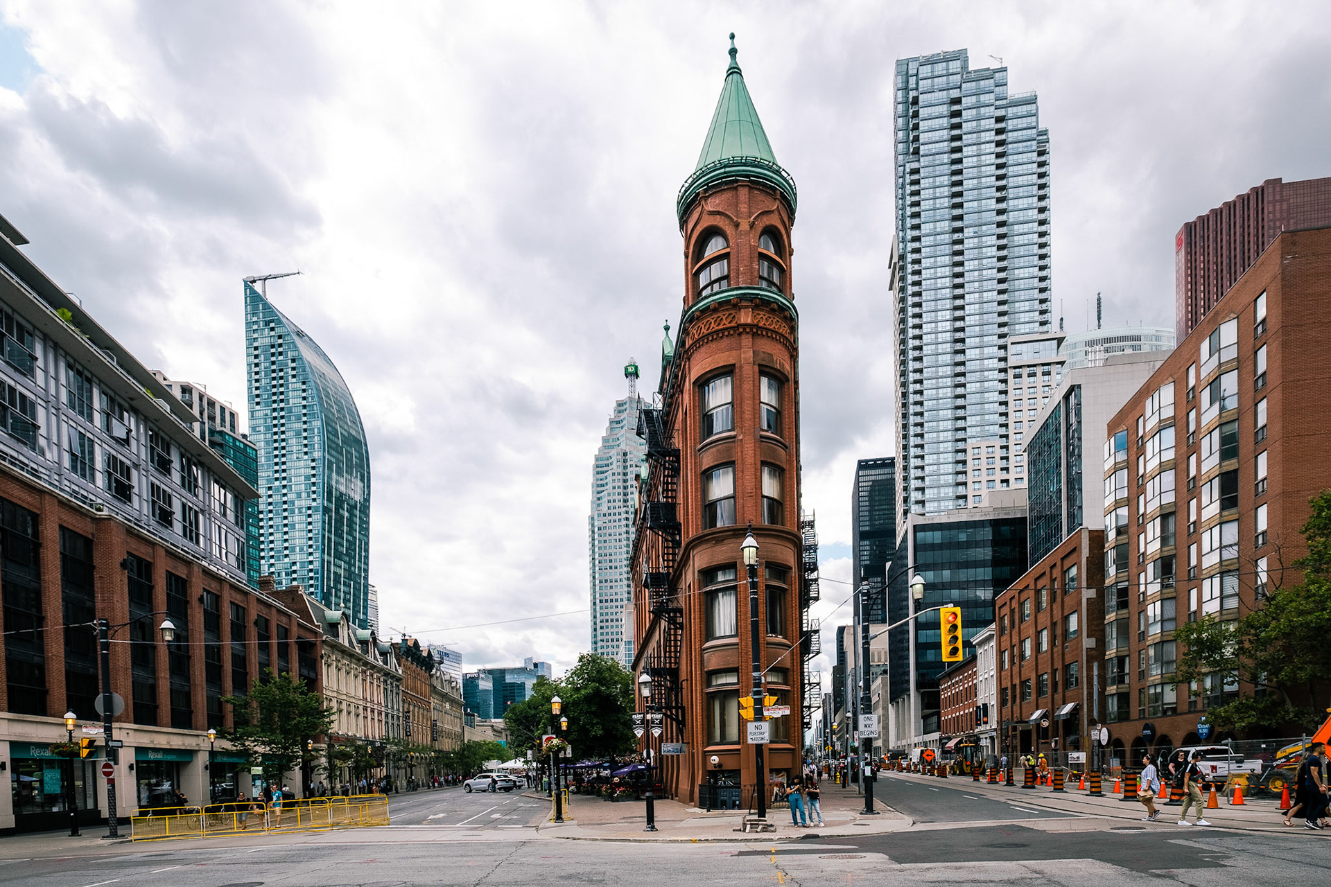 Gooderham or Flatiron Building in downtown Toronto - Toronto, Ontario, Canada