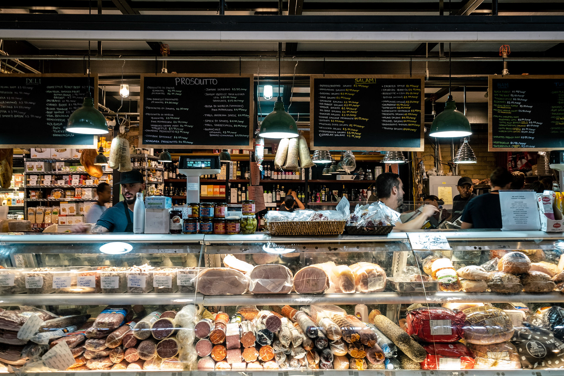 Main hall and stalls inside St. Lawrence Market in central Toronto, home to the city’s largest market.