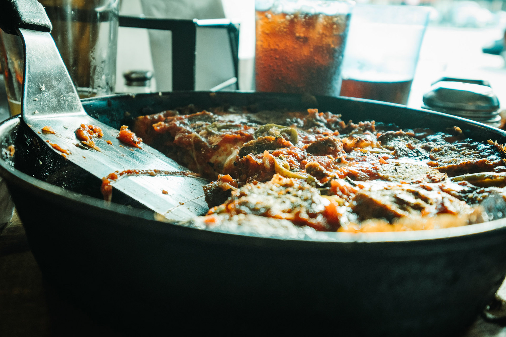 Deep dish pizza, Chicago, Illinois