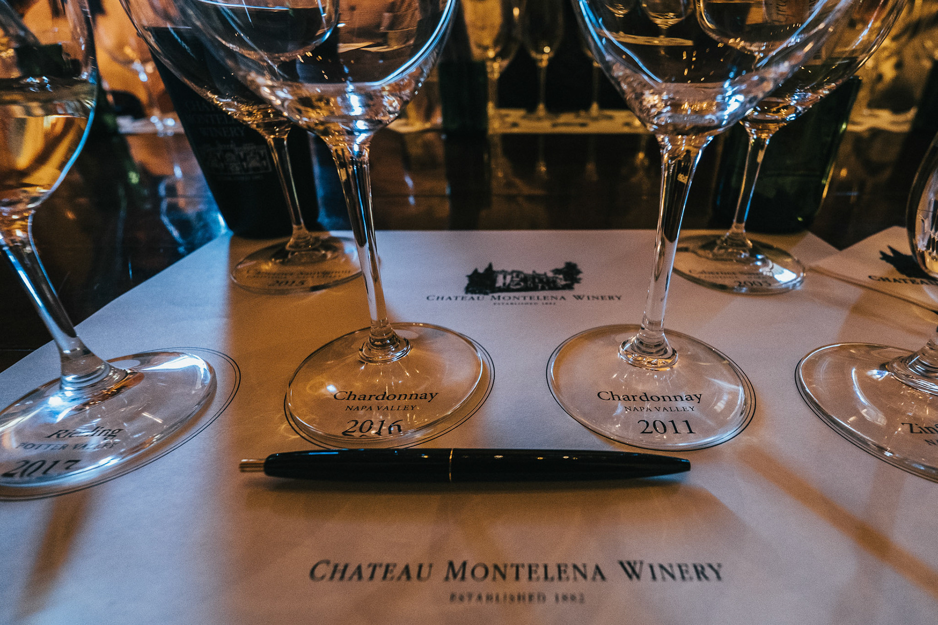 Chateau Montelena Winery. Tastings & tour. Napa Valley, California.