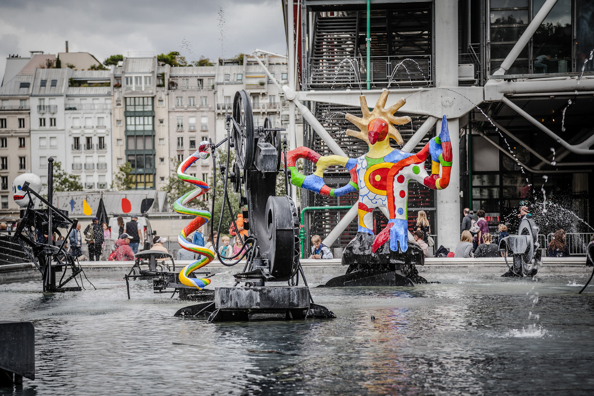 Stravinsky's fountain (authors Jean Tengli and Niki de Saint-Fal), Paris, France