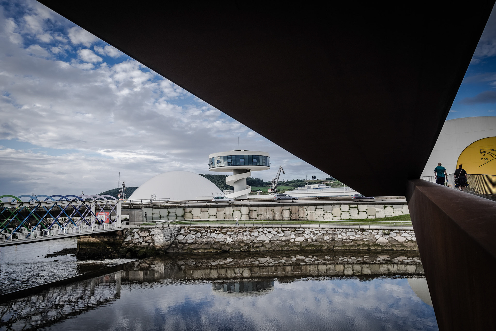 View of Niemeyer Center building in Aviles. The cultural center was designed by Brazilian architect Oscar Niemeyer.