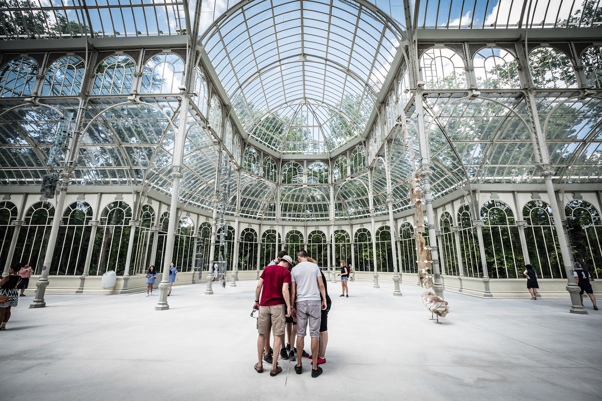 Crystal Palace (Palacio de Cristal) in Buen Park del Retiro (Parque de El Retiro) in Madrid, Spain.