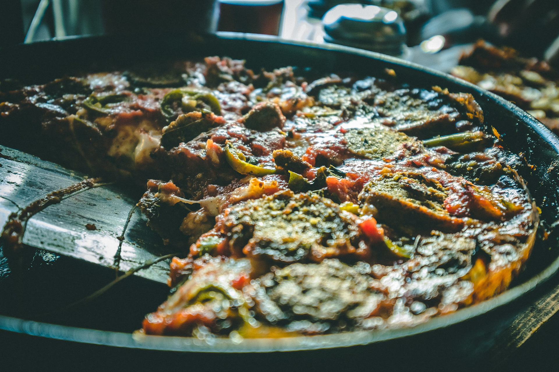Deep dish pizza, Chicago, Illinois