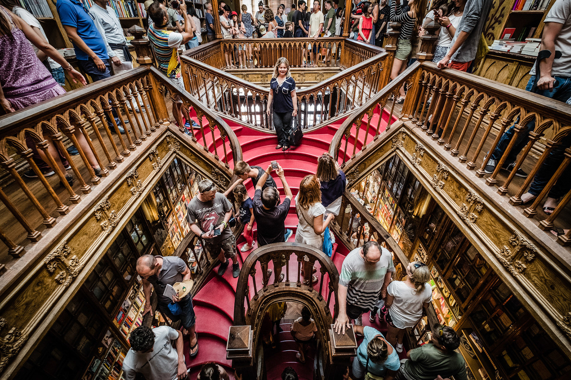 Lello Bookstore, famous book shop in Porto, Portugal.