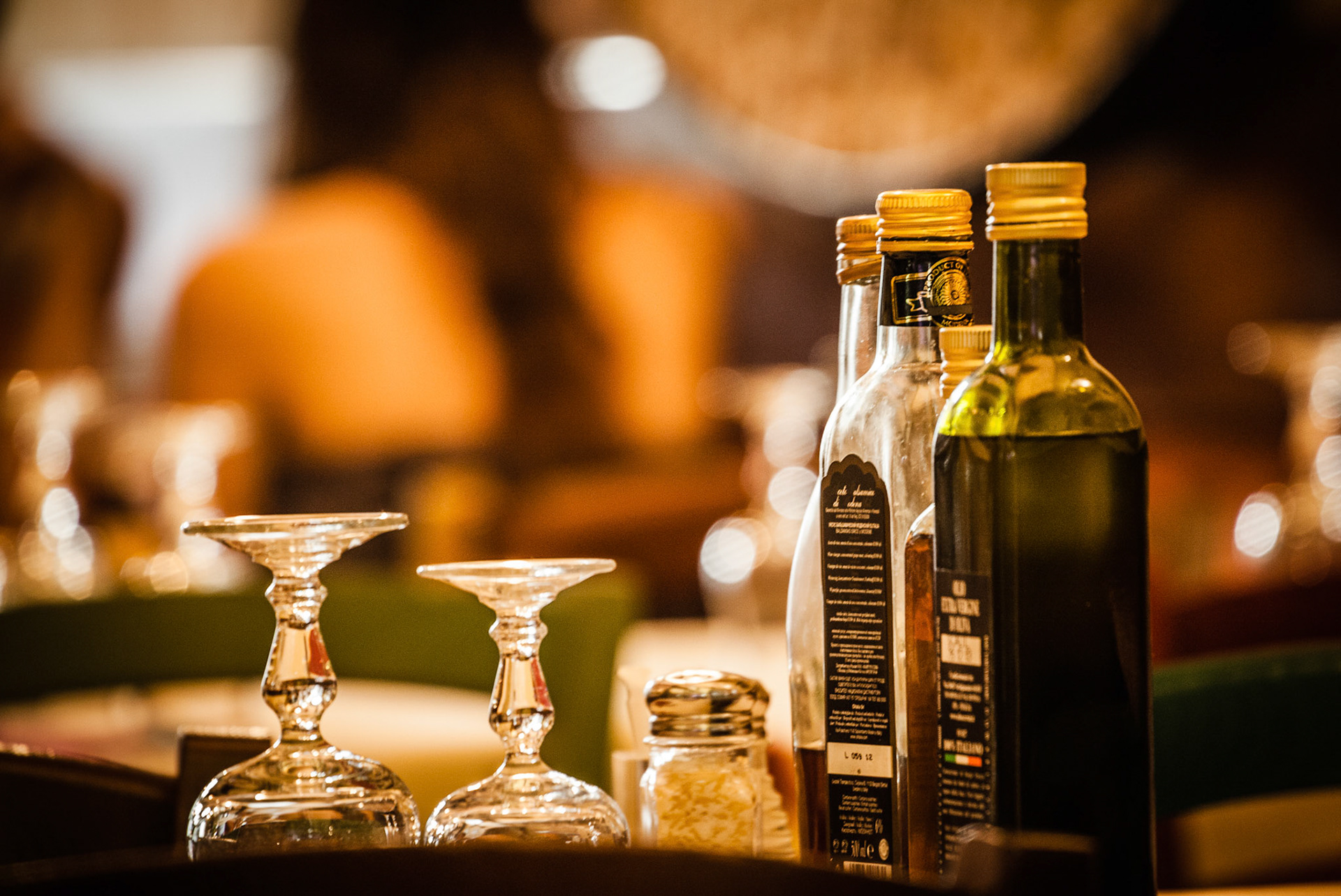 wine glass and lights