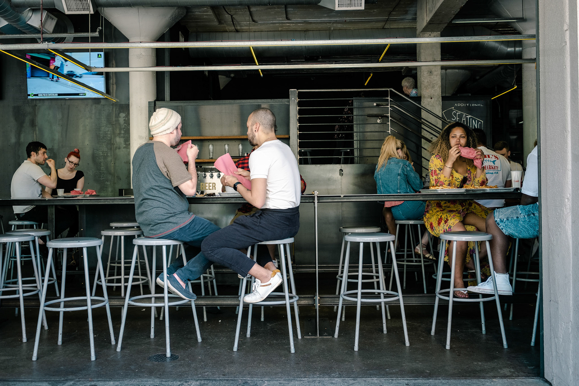 Restaurant seats at Portland Oregon