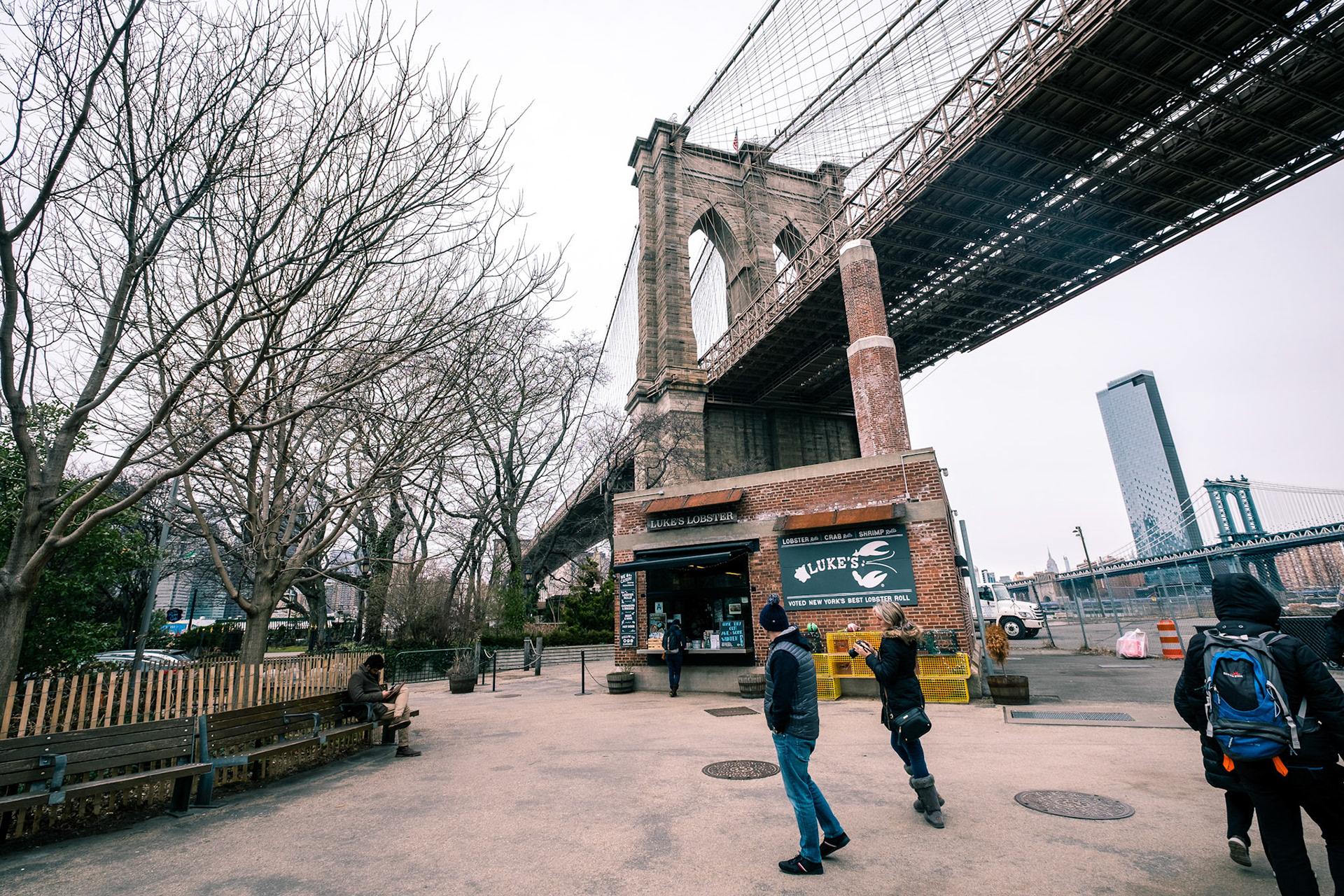 Brooklyn bridge from Dumbo, Brooklyn, NY