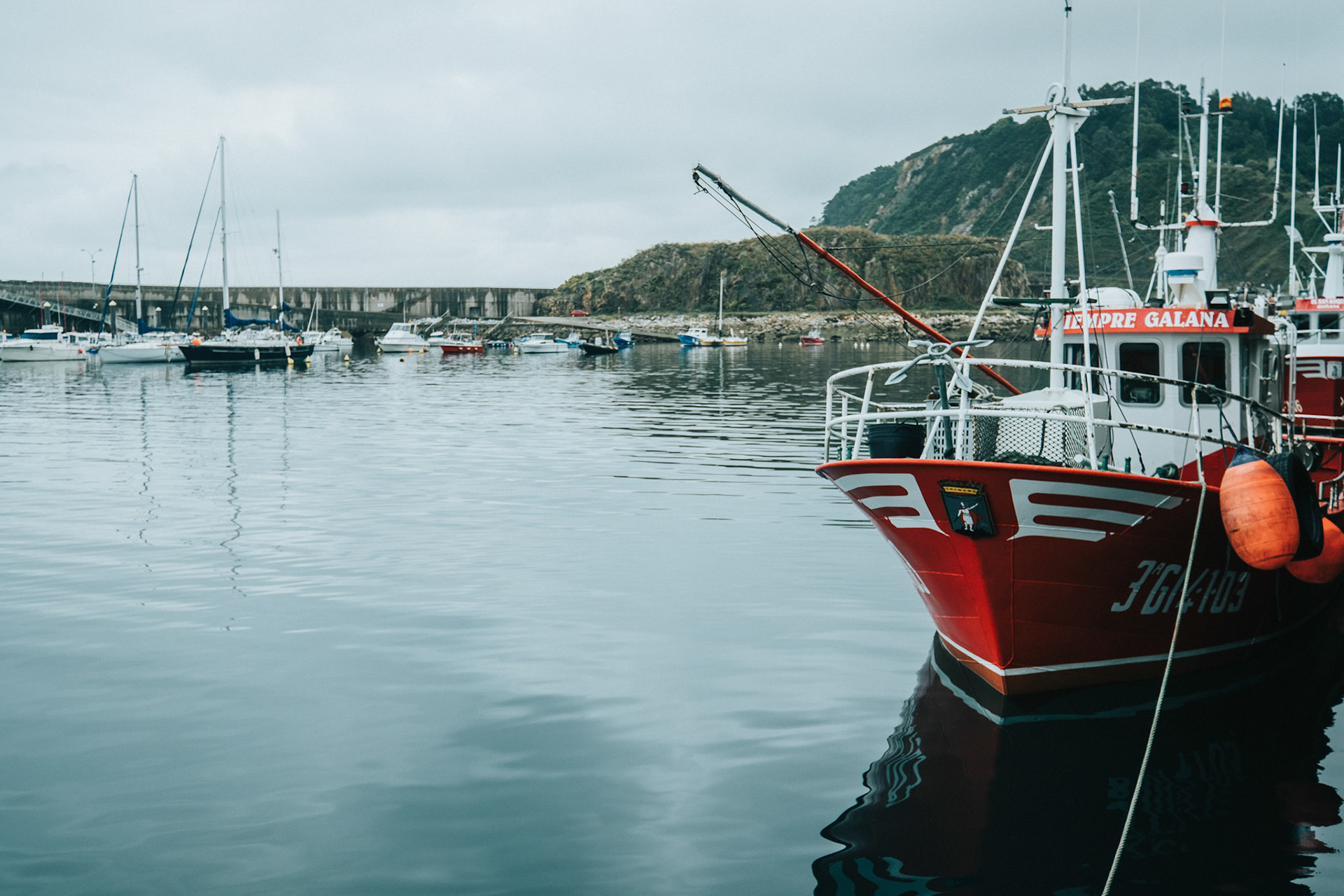 Cudillero, small and beautiful fishing village in Asturias, Spain.