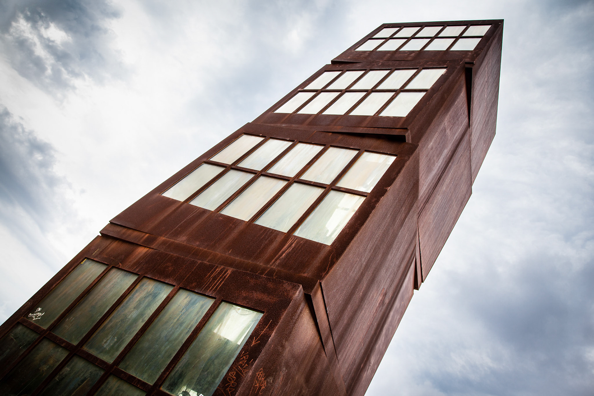 Abstract modern art on the beach of Barcelona, Spain