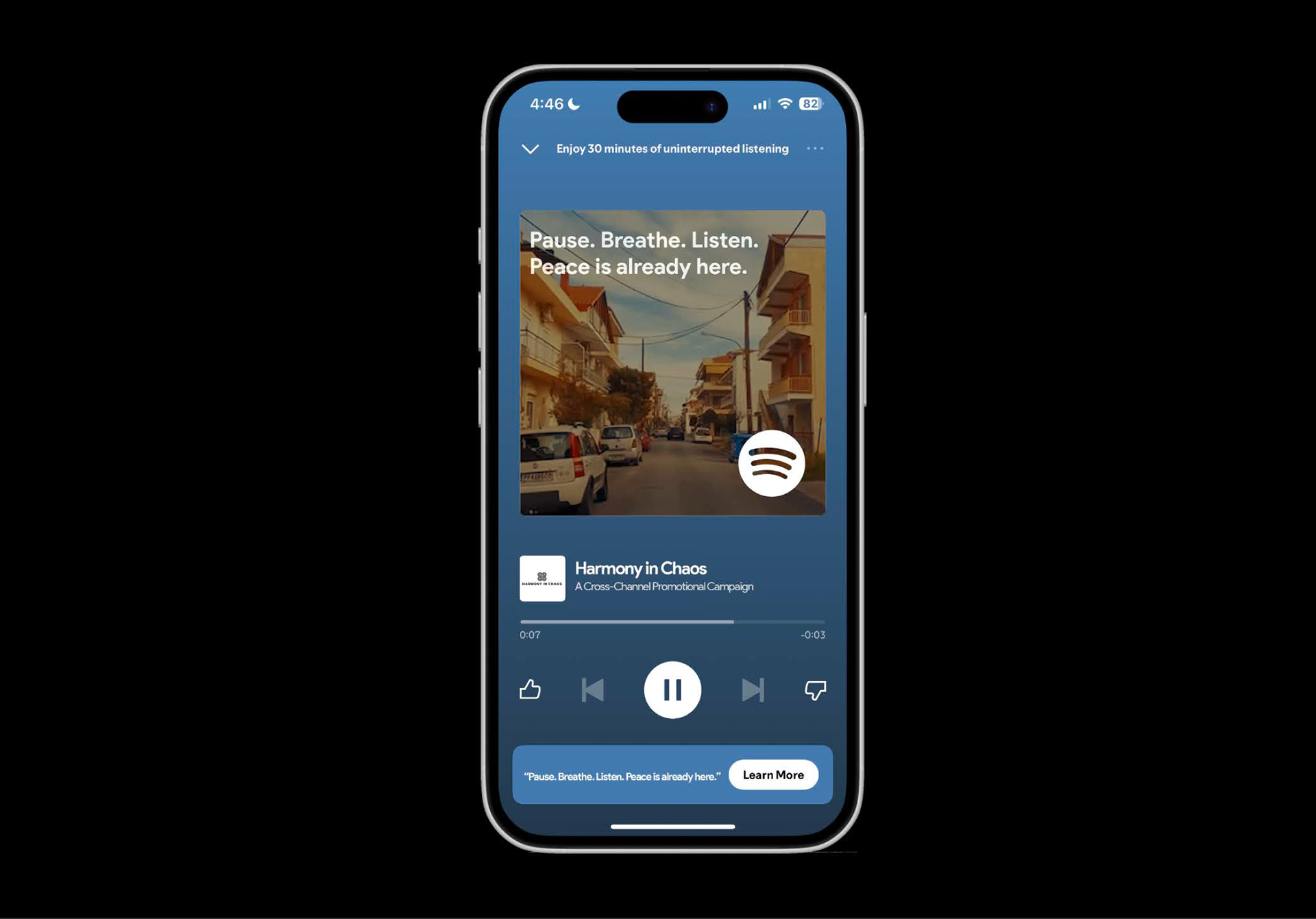 Harmony in Chaos Spotify Advertisement