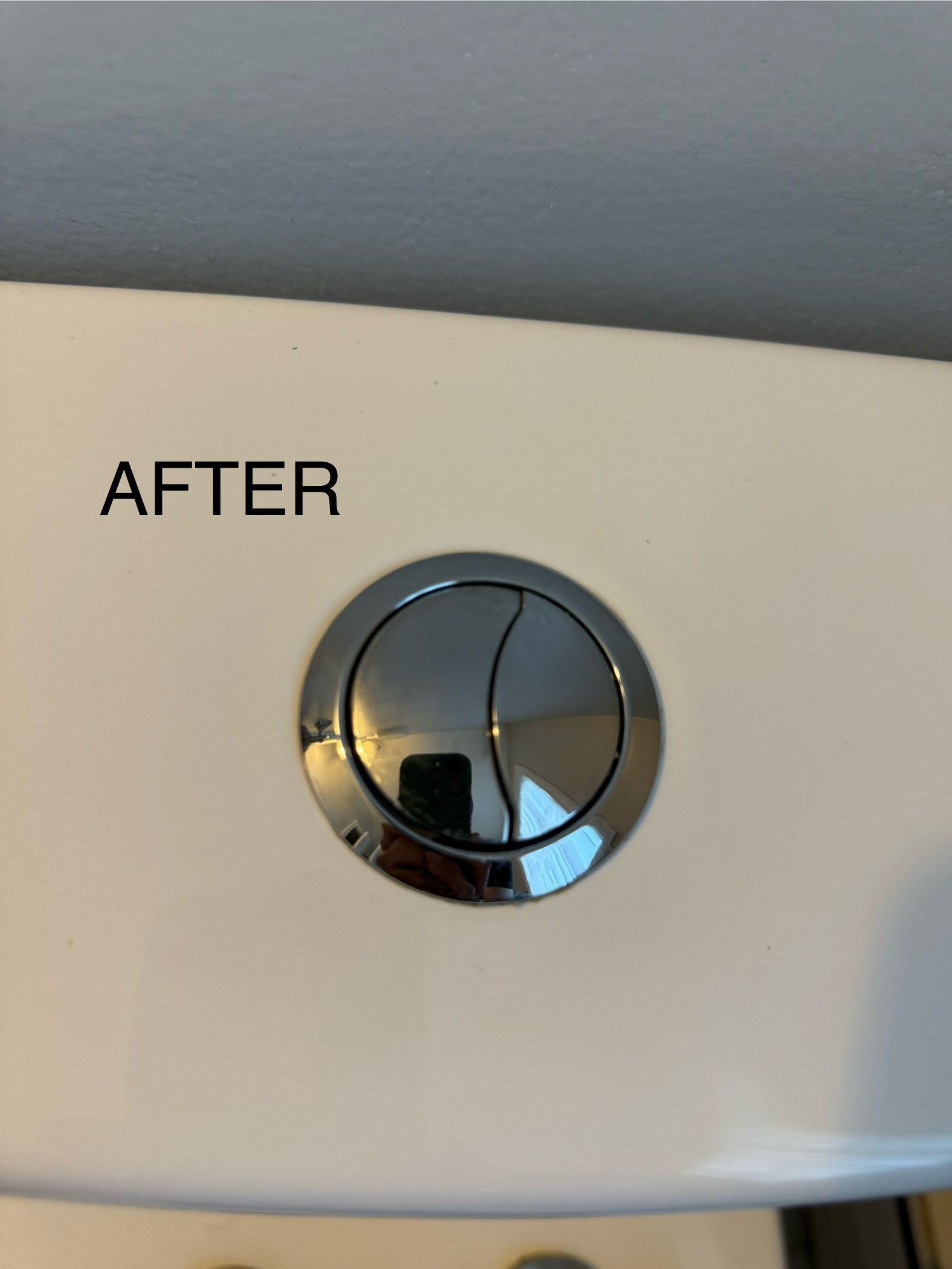 FLUSH BUTTON REALIGNED