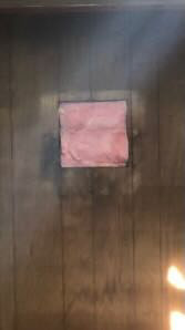 HOLE IN BARN WALL PANELING