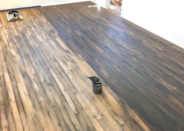 REFINISHING OAK FLOORING IN BARN
