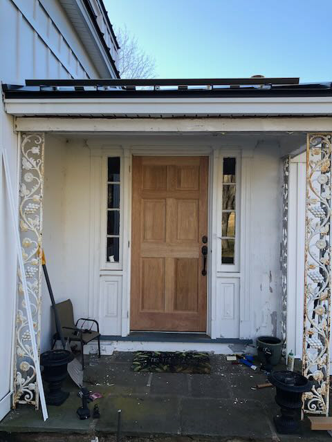 BEFORE STORM DOOR INSTALL AND COLUMN WRAPS