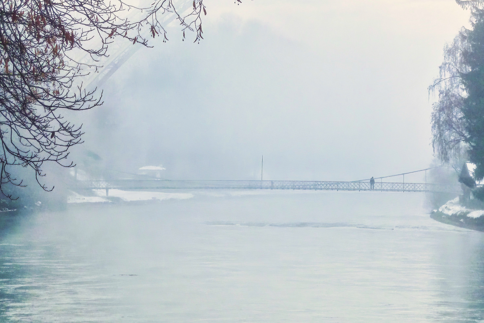 Nebel über der Unterbrücke