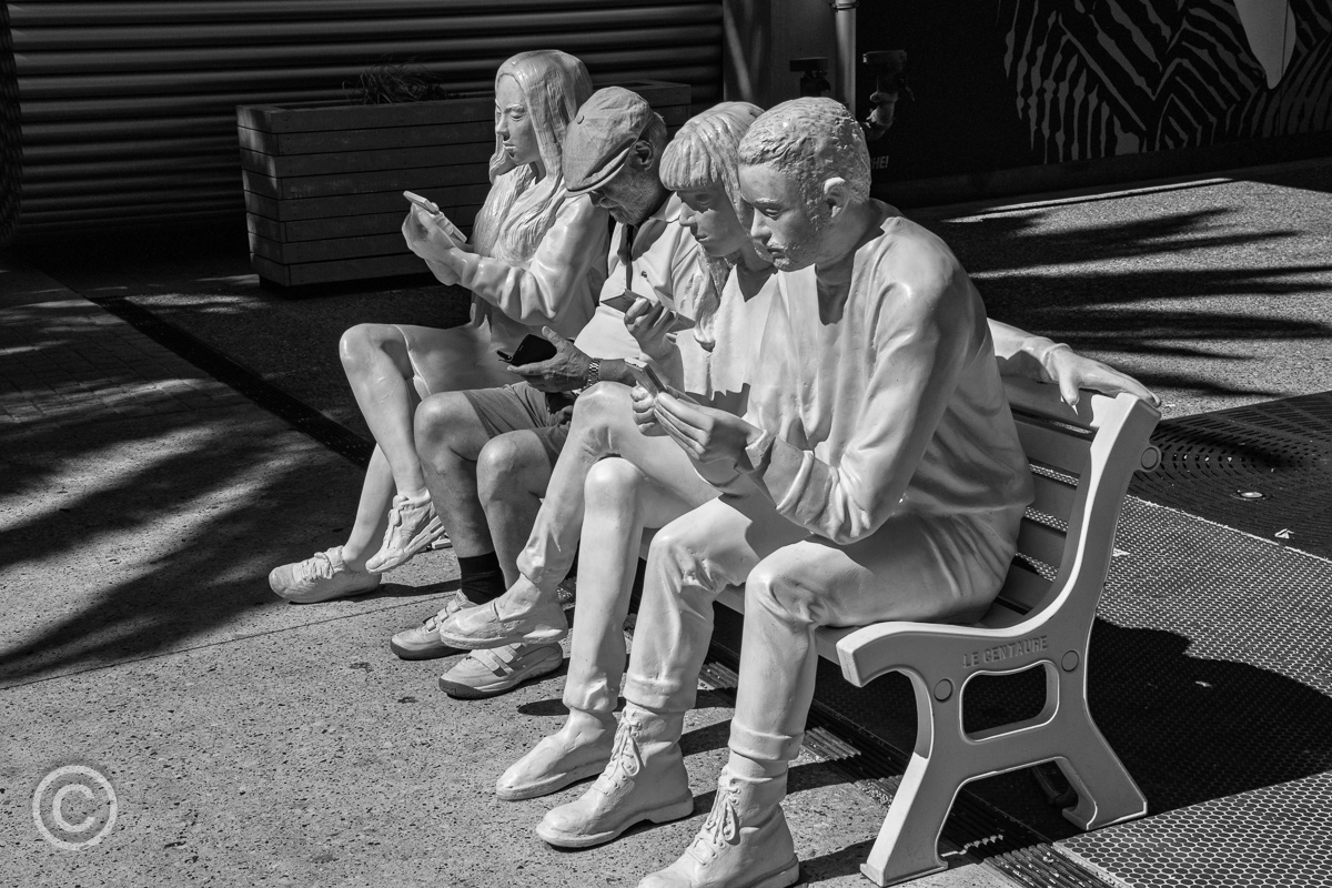 Spot the odd one out - sculpture in Fremantle, WA