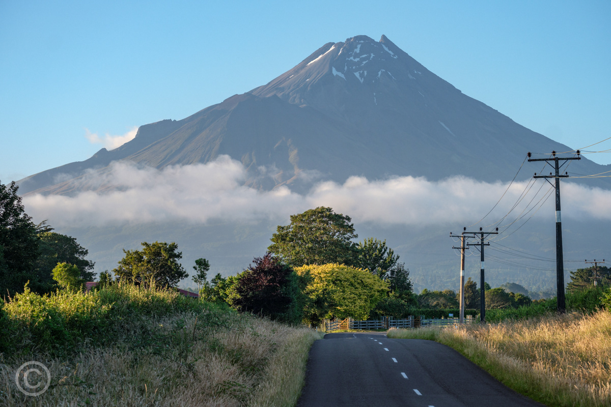 The road to Mt Taranaki