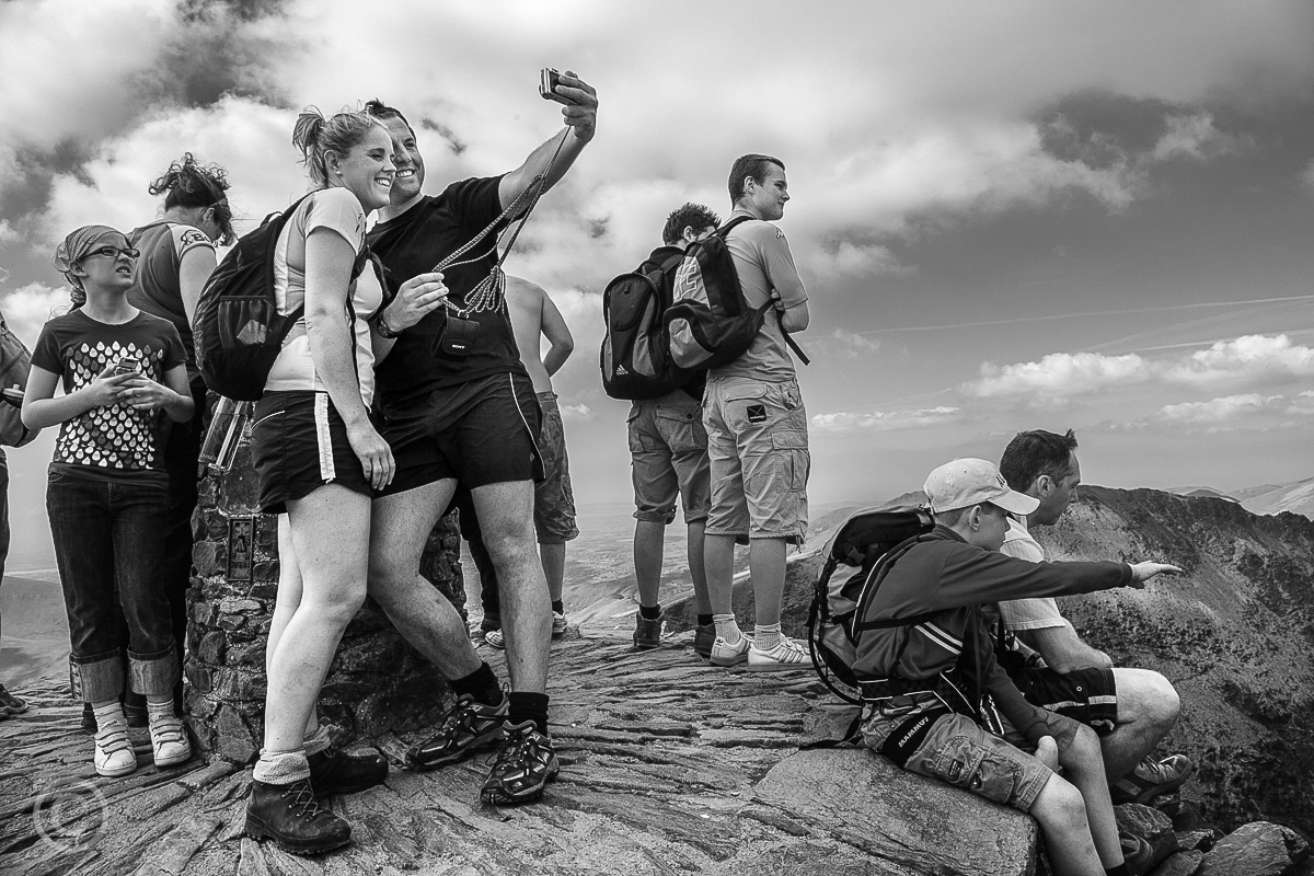 On the summit of Snowdon, Wales, 2009