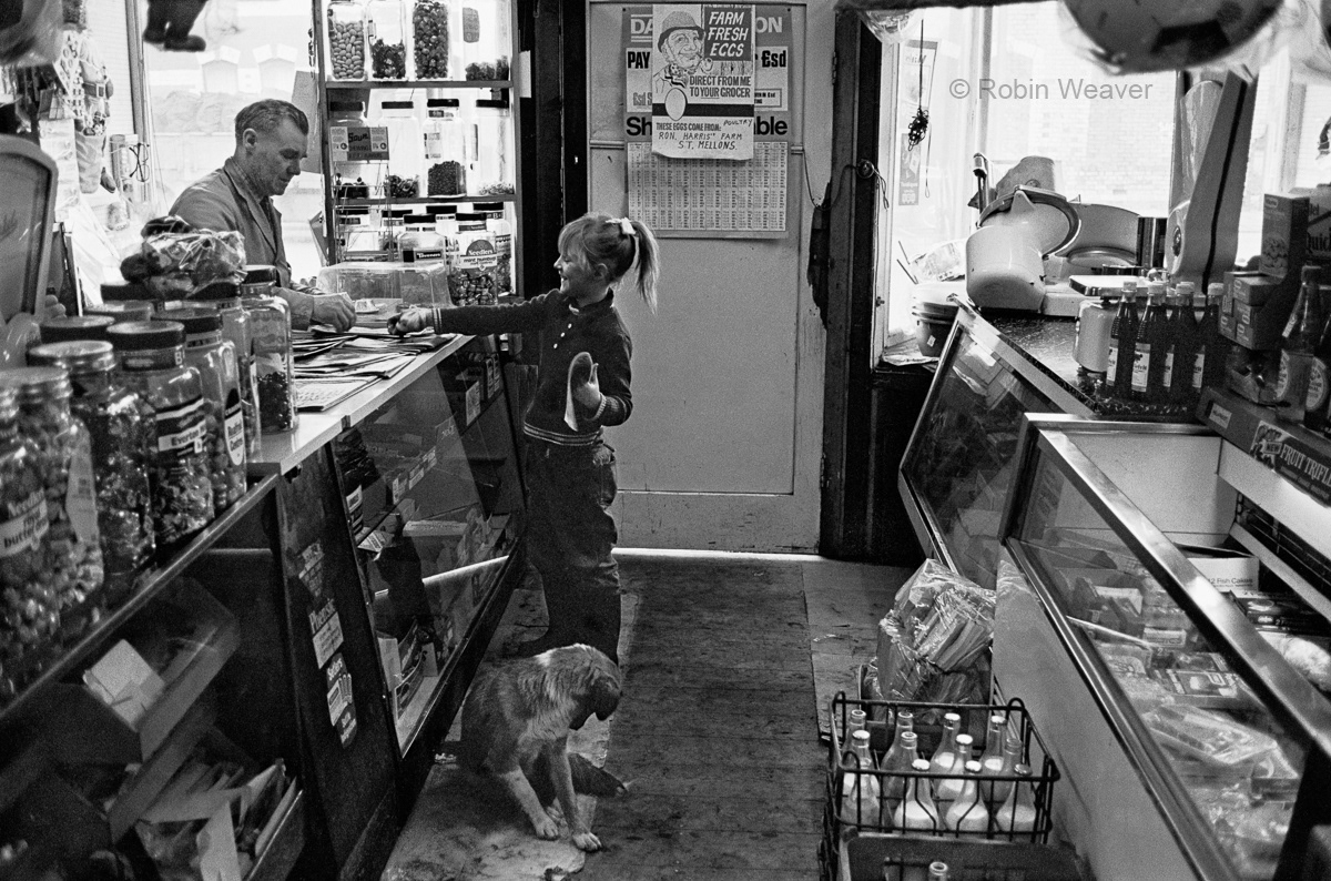 A corner shop in Splott, Cardiff, 1974