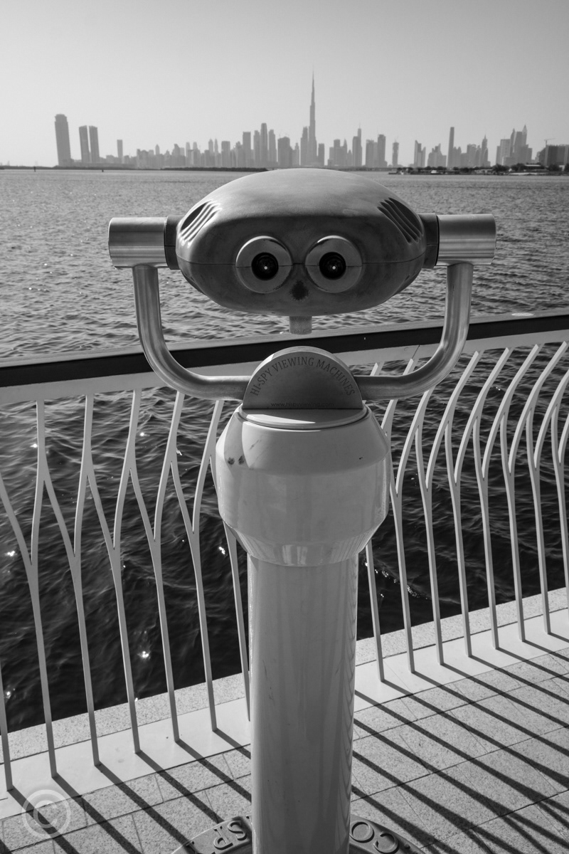 Dubai Creek  looking towards Downtown and the Burj Khalifa, Dubai