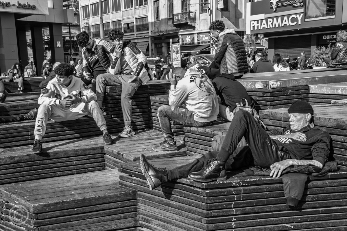 Sunday afternoon, Monastiraki Square, Athens, 2025