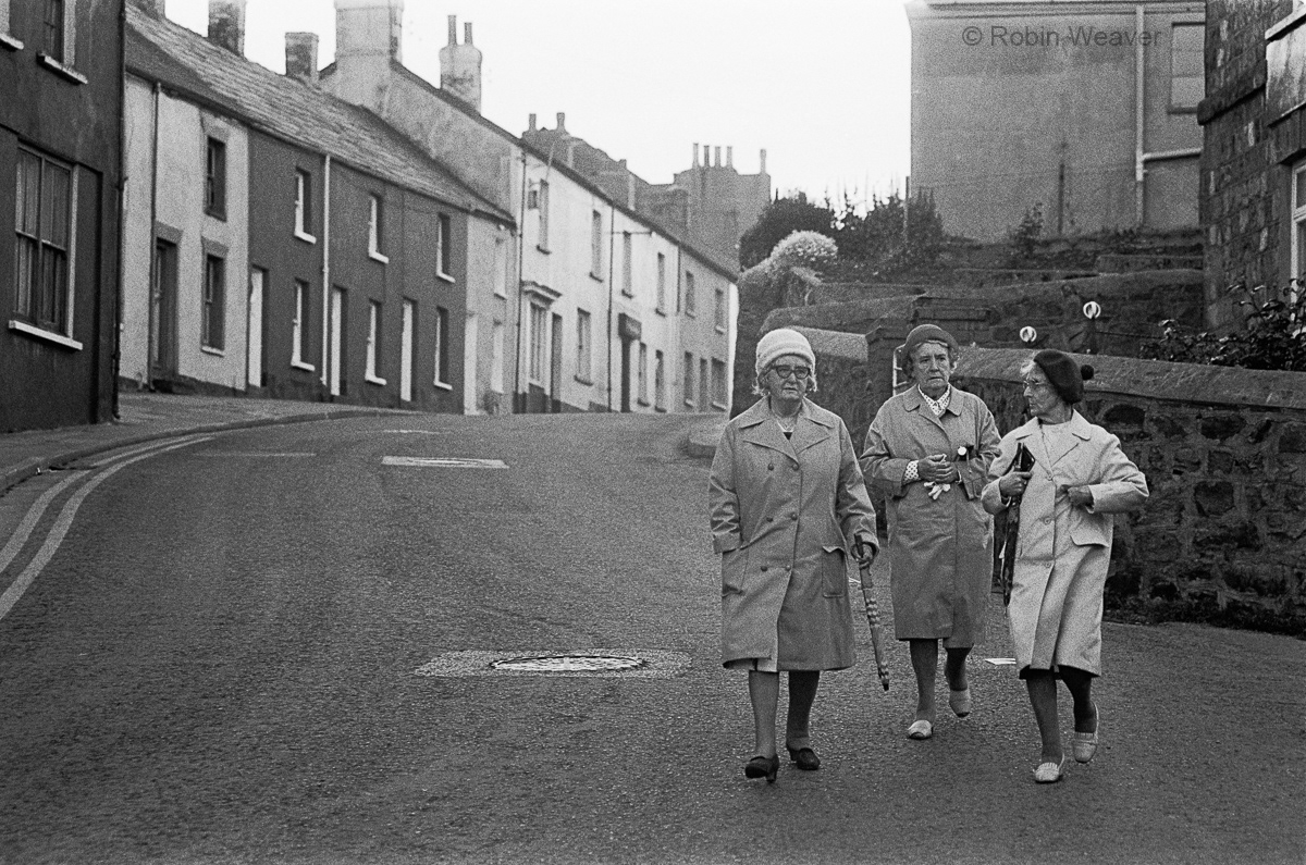 Walking to chapel on Sunday evening, Blaenavon, 1977
