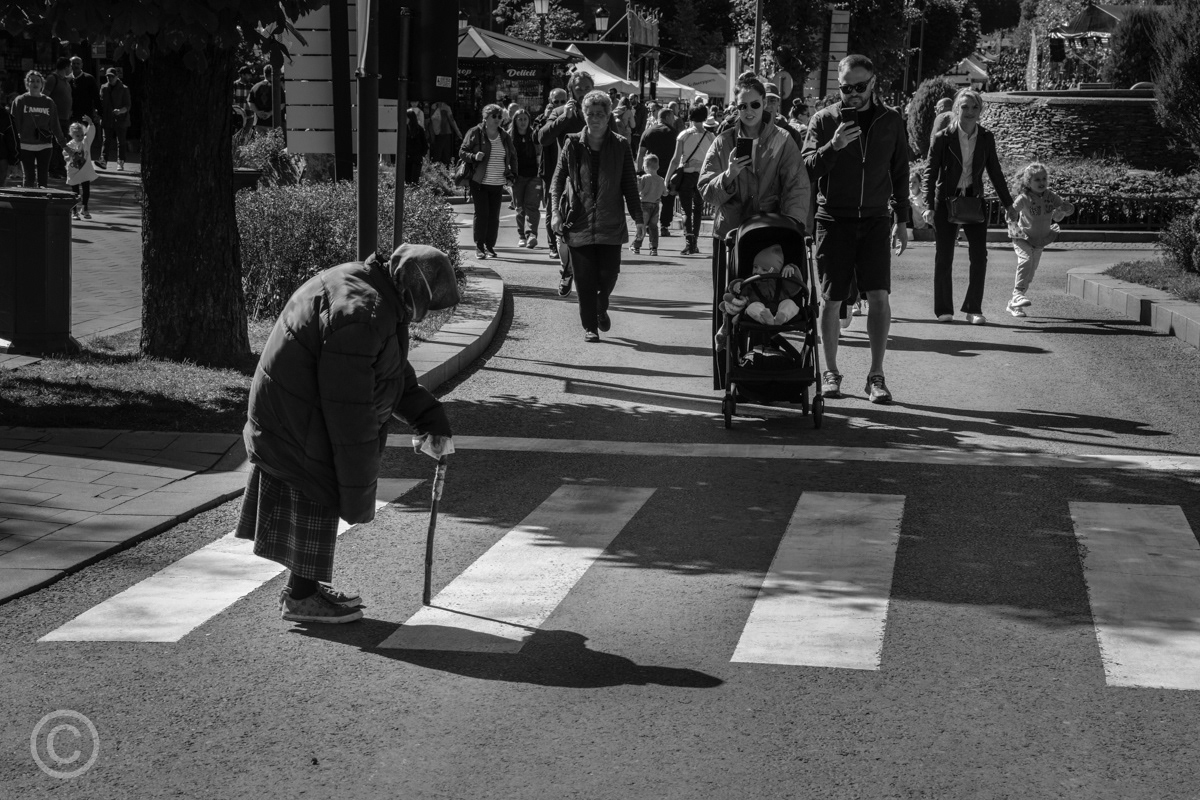 On the day of a street festival, Sinaia, Romania