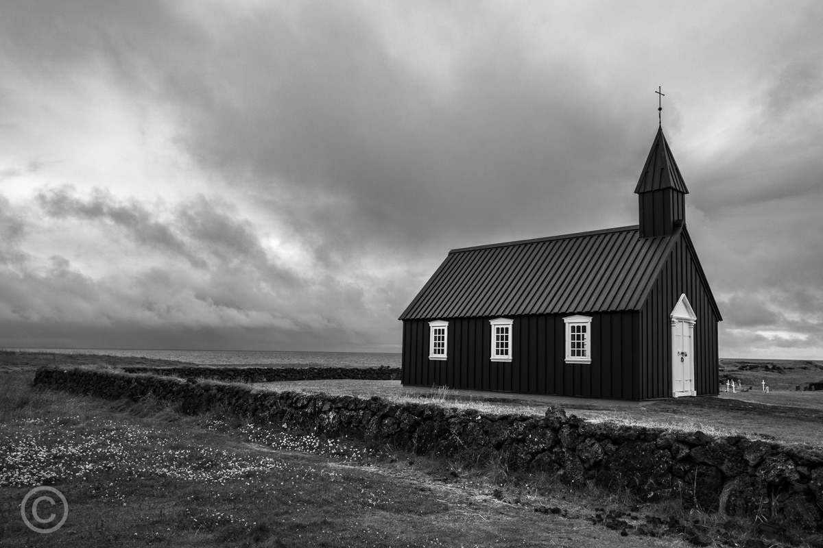 The black church at Budir, Iceland