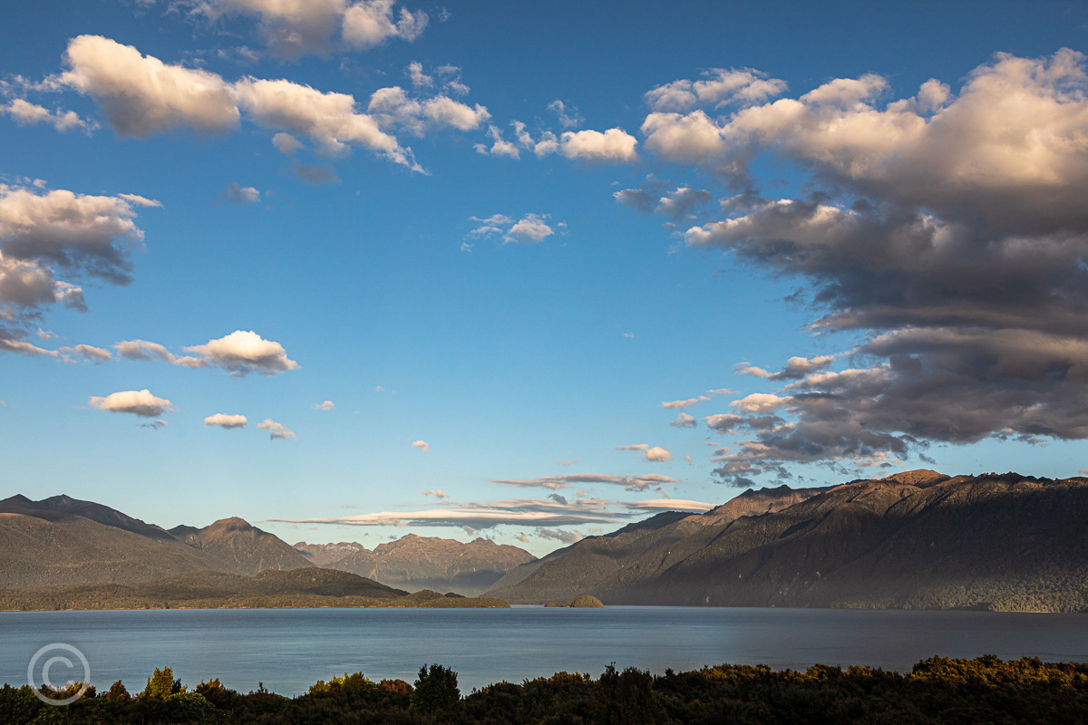 Lake Te Anau at sunrise