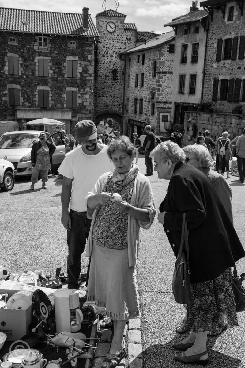 Vide-Grenier in the village of Allègre, Haute-Loire, France