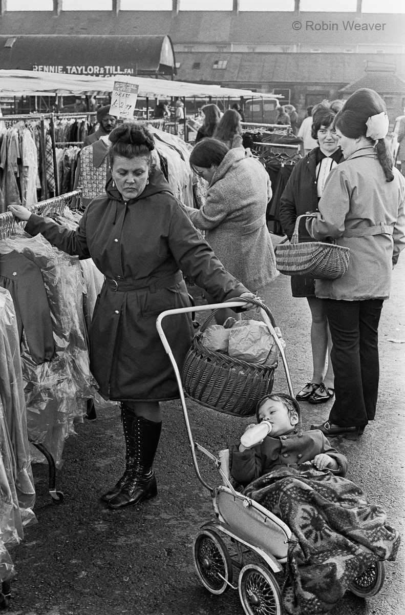 Outdoor market, Newport, 1974