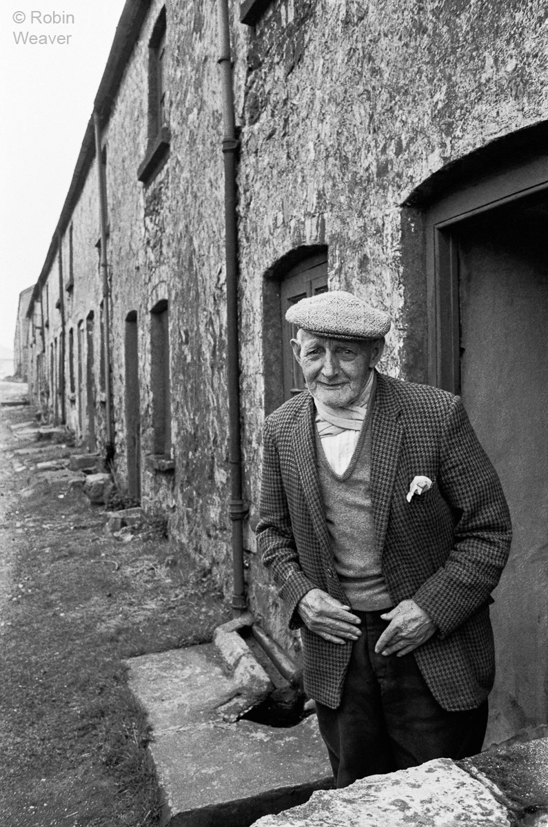 The last resident of a row of ironworkers' cottages, Blaenavon, 1972