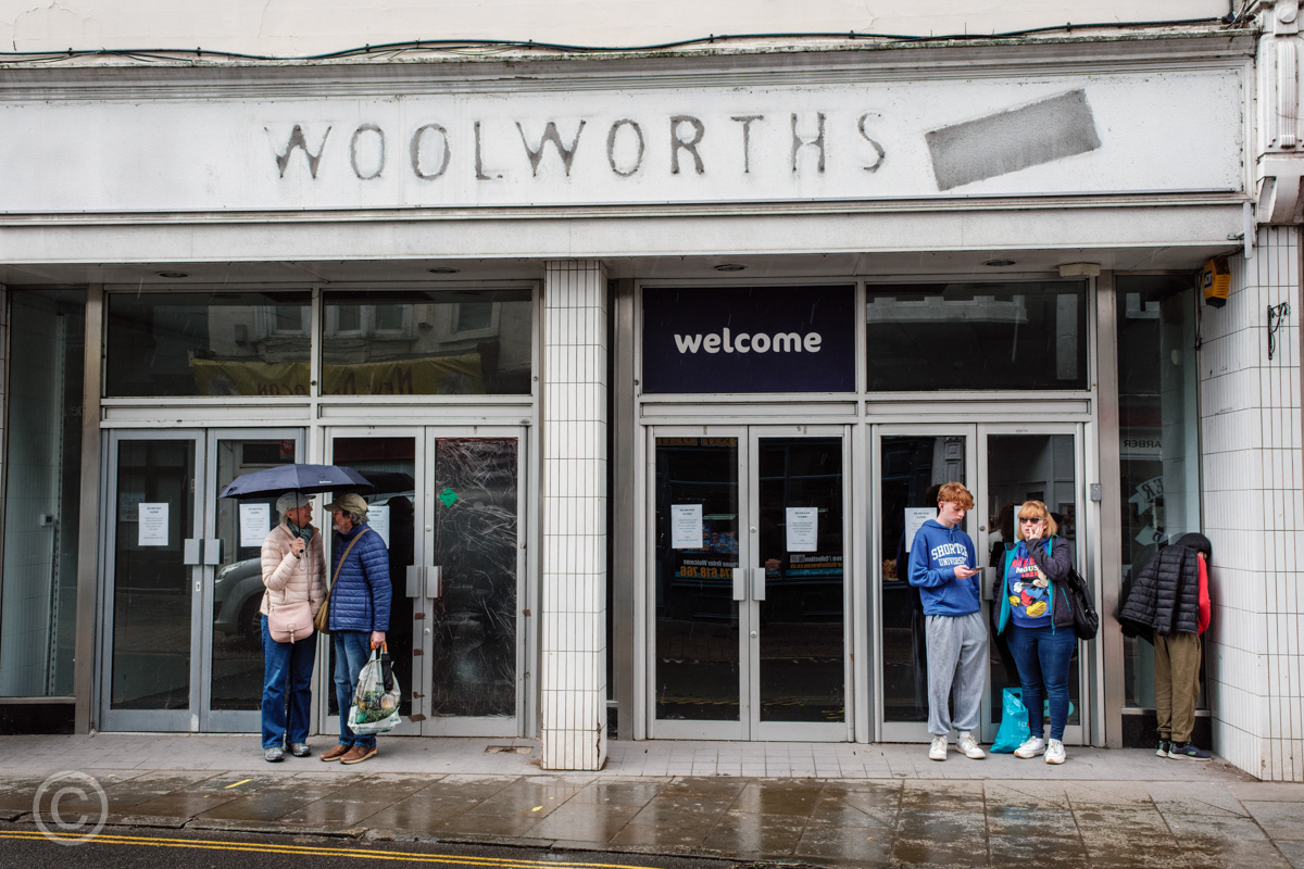 The former Woolworths store in Brecon, Wales