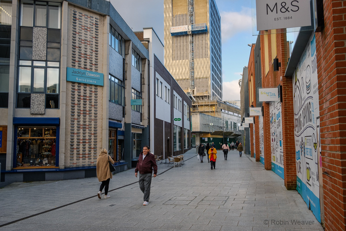 This part of John Frost Square is now the Friars Walk shopping centre, 2019