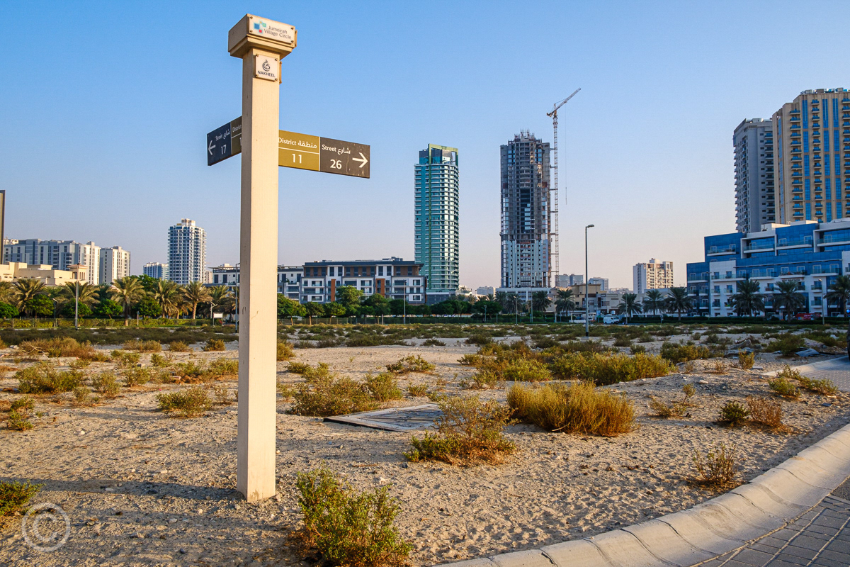 An undeveloped lot in Jumeirah Village Circle, Dubai